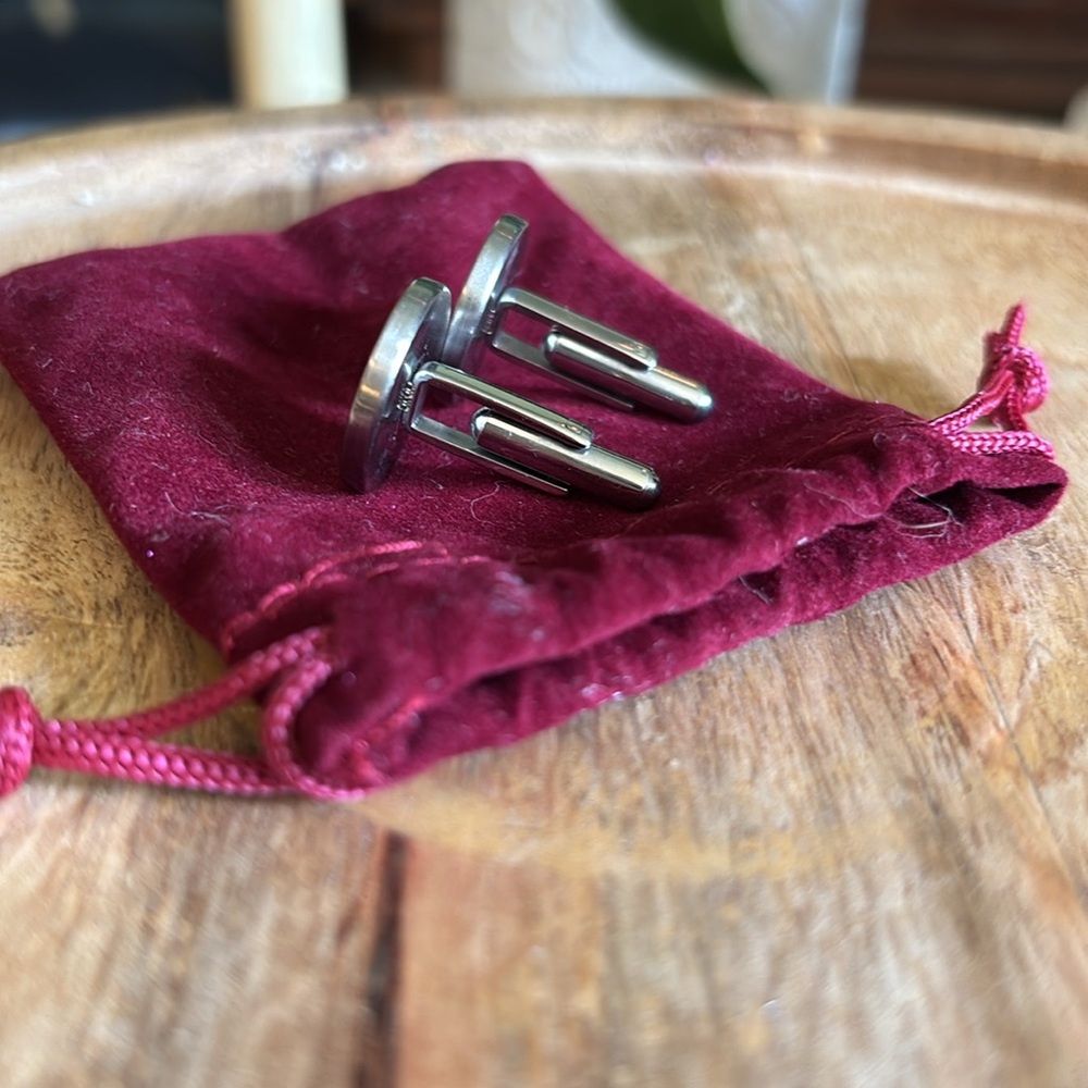 Silver Cufflinks for Father of the Bride - Picture 5 of 10